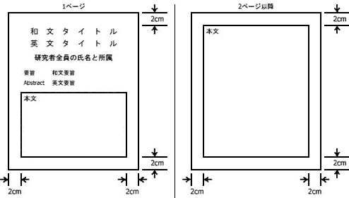 図2　一段組の場合